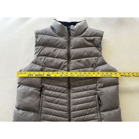 Cabela's Mens Puffer Vest XL Goose Down Pockets 4Most Down Gray Full Zip - Picture 7 of 8